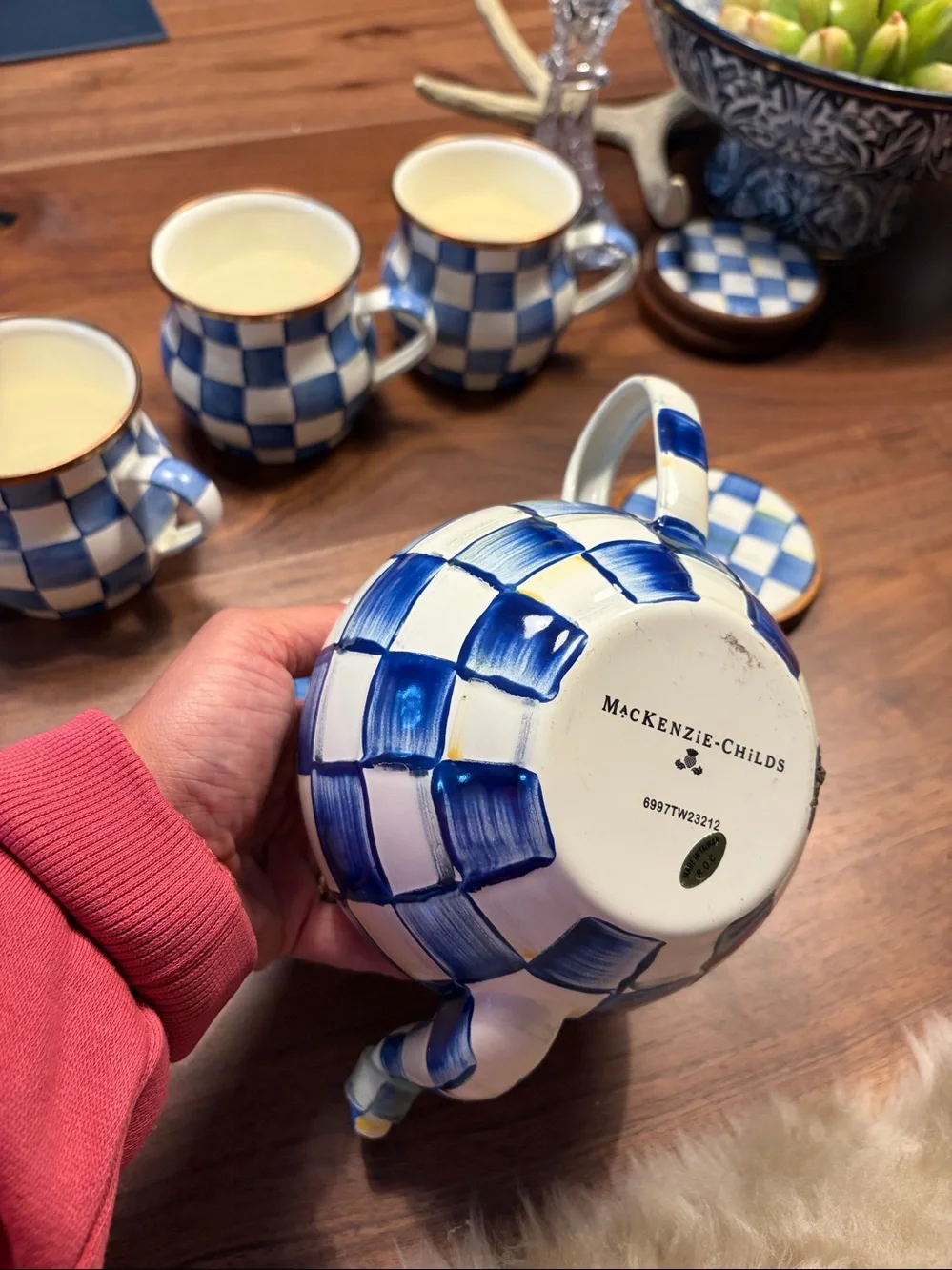 Mackenzie Childs small Ceramic Teapot